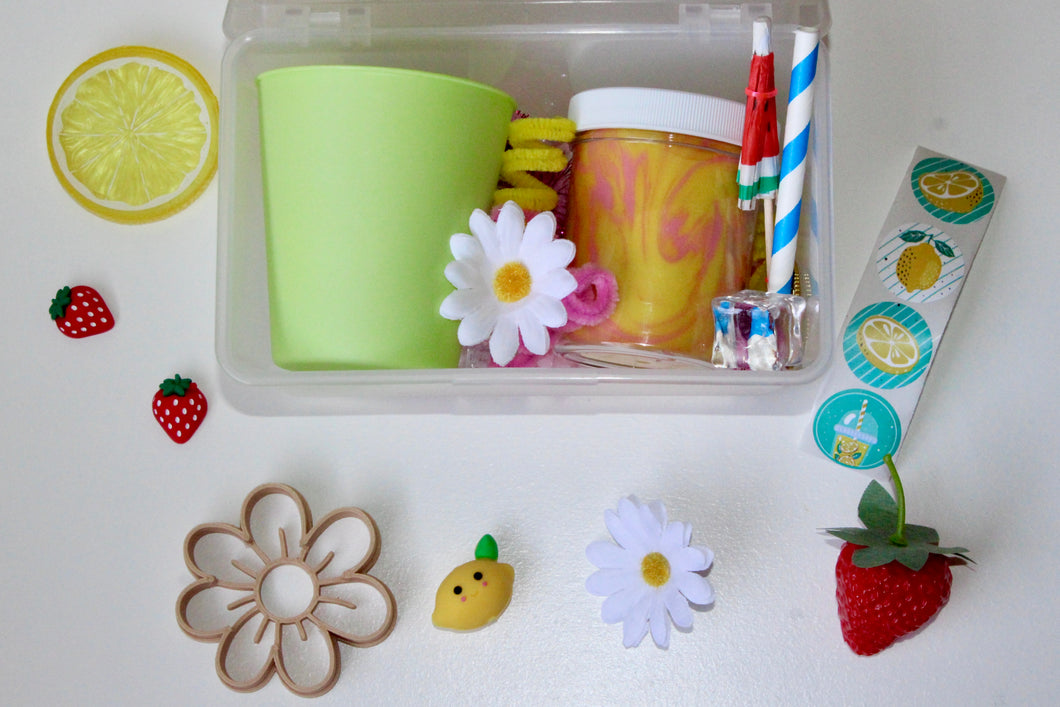 Lemonade Stand Mini Playdough Sensory Kit
