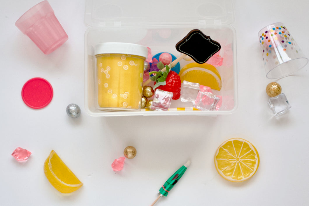 Lemonade Stand Mini Playdough Sensory Kit