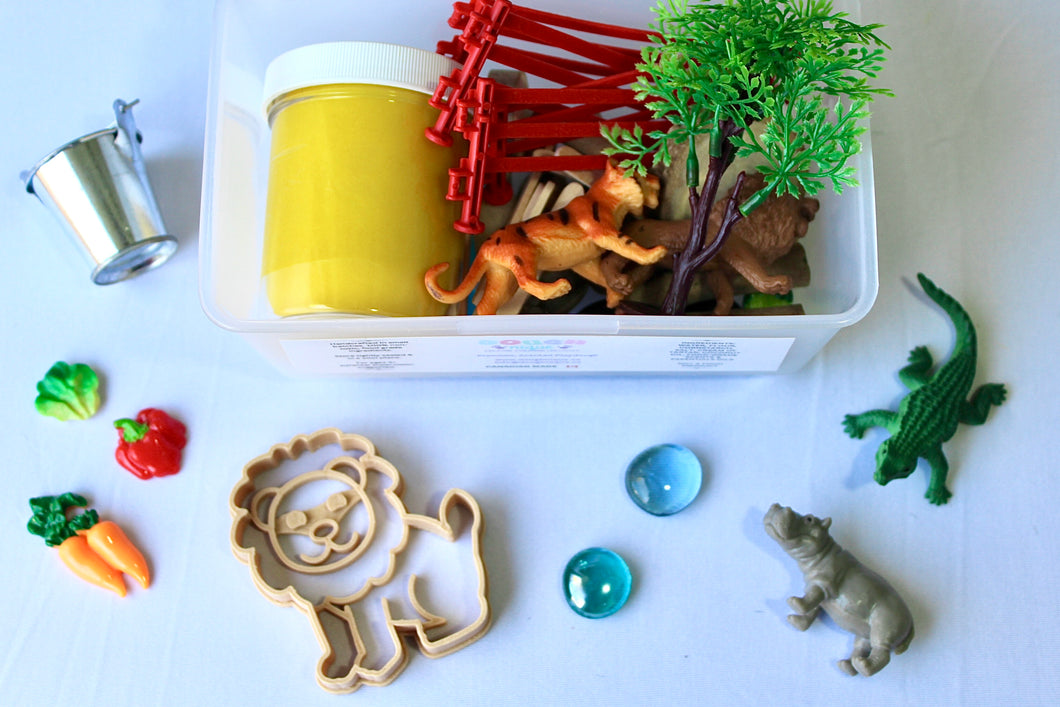 Zoo Adventure Mini Playdough Sensory Kit