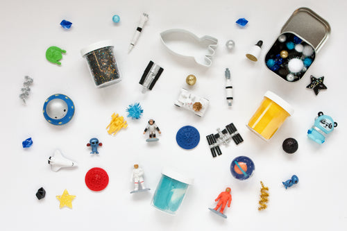 Outer Space Playdough Kit Solar System Craft Sensory Play Loose Parts Safari Spaceship Montessori Play