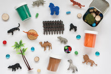 Load image into Gallery viewer, Zoo Adventure Playdough Kit Safari Loose Parts Open Ended Play Creative Sensory Toys Canada Homemade Non Toxic
