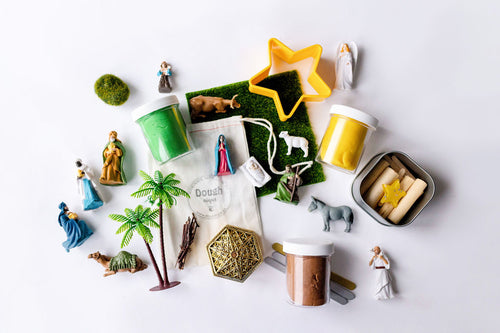 Nativity Playdough Kit Sensory Dough Loose Parts Montessori Canada Non Toxic Natural Play