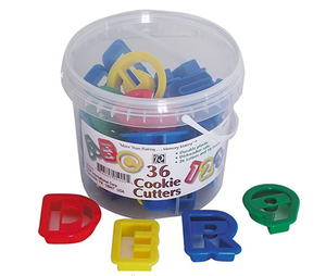 Alphabet and Number Playdough Cutters
