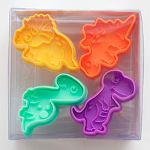 Load image into Gallery viewer, Dinosaur dough cutter cookie stamper Canada Playdough Sensory Dino
