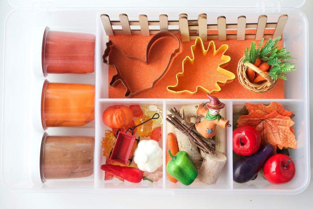 Autumn Fall Playdough Kit Harvest Garden Acorn Pumpkin Leaves Caramel Cinnamon