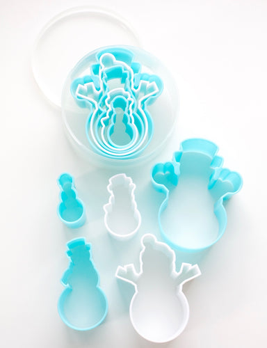 Snowman Plastic Dough Cutters Playdough Canada Cookies Winter 
