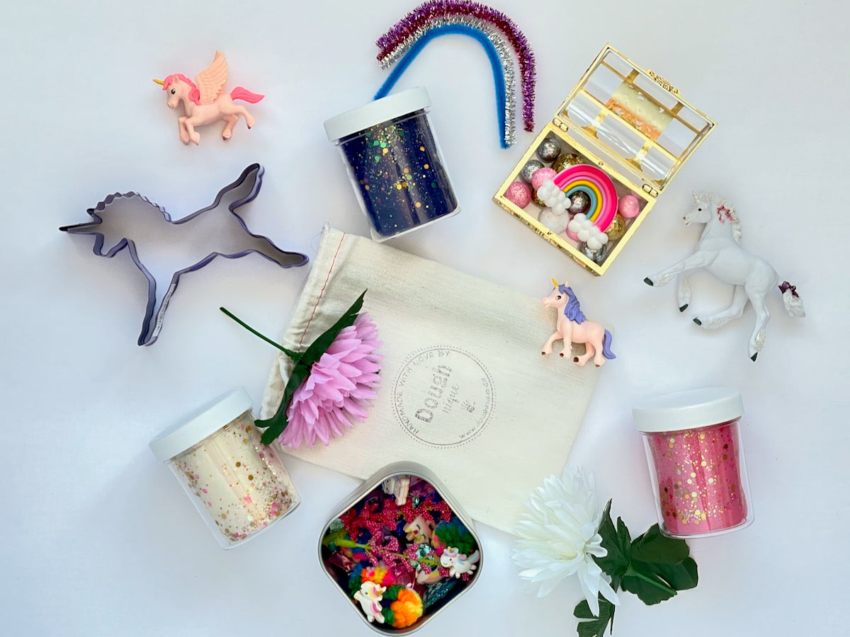 Unicorn Deluxe Playdough Sensory Kit Open Ended Toys Doughnique