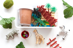 Zoo Adventure Playdough Kit Safari Loose Parts Open Ended Play Creative Sensory Toys Canada Homemade Non Toxic